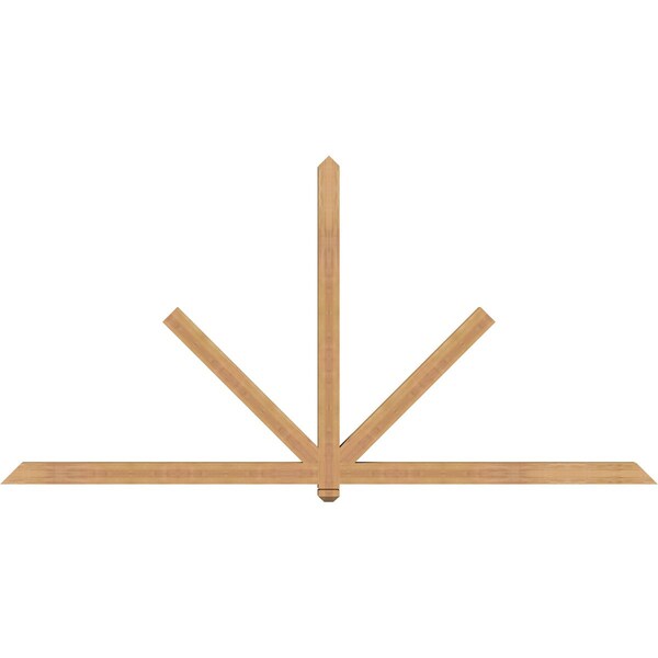 Ekena Millwork Kennewick Timber Gable Bracket, Western Red Cedar, 108"W x 54"H x 3 1/2"D x 3 1/2"F, 12/12 Pitch GBW108X54X0404KEN00SWR - main